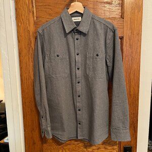 Taylor Stitch Utility Shirt, Slate Broken Herringbone 40